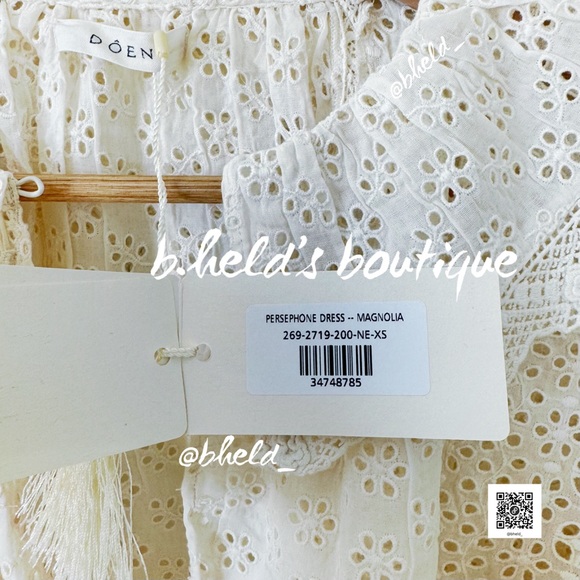 Dôen Persephone Dress in Magnolia Off-White Cream Color Size XS Brand New NWT - Picture 4 of 17